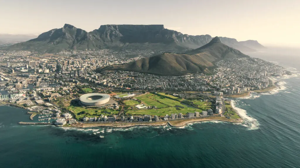 Vue du Cap en Afrique du Sud